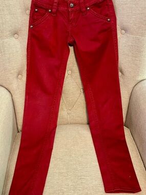 Rock Revival “Holly” Red Skinny Jeans  - Classic Fit